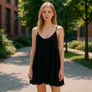 Kimchi Blue Black Slip Dress | Size M